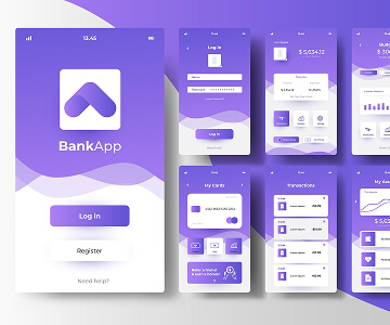 screenshot of a banking app